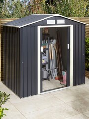 Rowlinson Dark Grey Trentvale 6'x4' Apex Garden Shed - Image 2 of 6