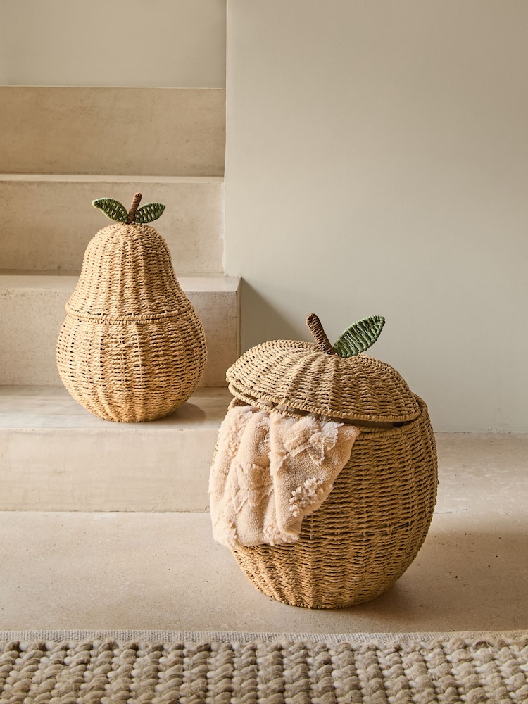 Set of 2 Natural Apple and Pear Storage Baskets - Image 1 of 10