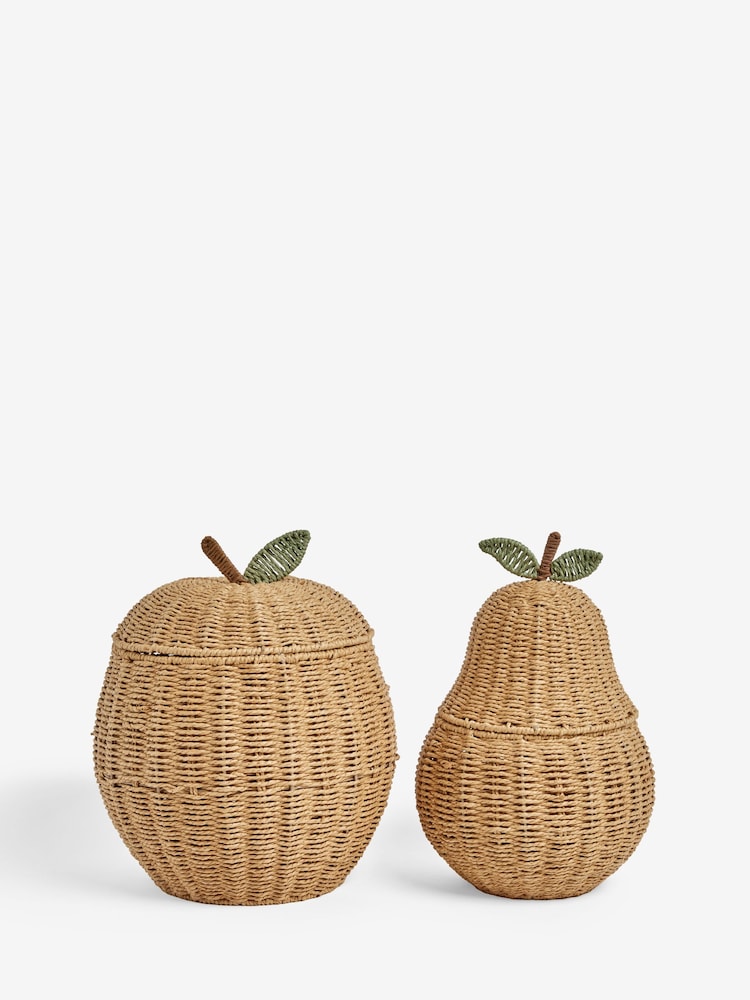 Set of 2 Natural Apple and Pear Storage Baskets - Image 10 of 10