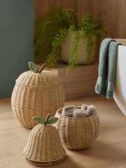Set of 2 Natural Apple and Pear Storage Baskets - Image 3 of 10