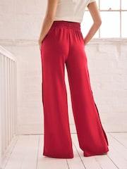 Red Soft Jersey Popper Side Trousers - Image 3 of 6