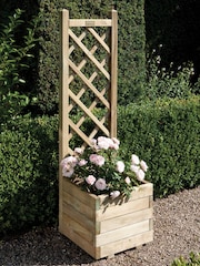 Rowlinson Natural Square Lattice Garden Planter - Image 1 of 2