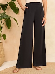Love & Roses Premium Jersey Metalic Side Evazat Pantaloni - Imaginea 1 din 4