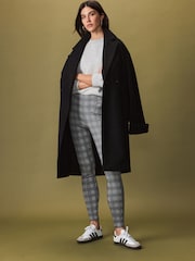 Monochrome Ponte Waistband Detail Leggings - Image 2 of 8