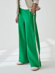 Зеленый - Понте сбоку в полоску брюк Track Pant - Image 3 of 7