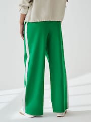 Зеленый - Понте сбоку в полоску брюк Track Pant - Image 4 of 7