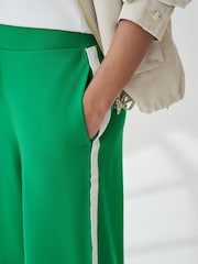 Зеленый - Понте сбоку в полоску брюк Track Pant - Image 5 of 7