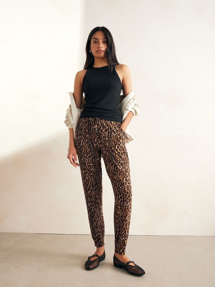 Animal Print Jersey Joggers - Image 3 of 9