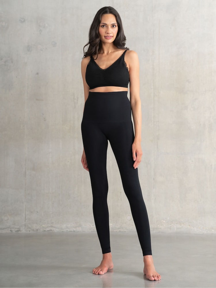 Seraphine Seamless Post-Maternity Black Leggings - Image 1 of 4