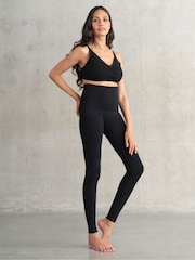 Seraphine Seamless Post-Maternity Black Leggings - Image 3 of 4