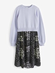 Seraphine Maternity and Nursing Purple 100% Cotton Floral Print 2-In-1 Dress - Image 9 of 10