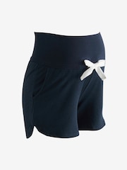 Seraphine Blue Essential Jersey High Waist Maternity Shorts 2 Pack - Image 12 of 13