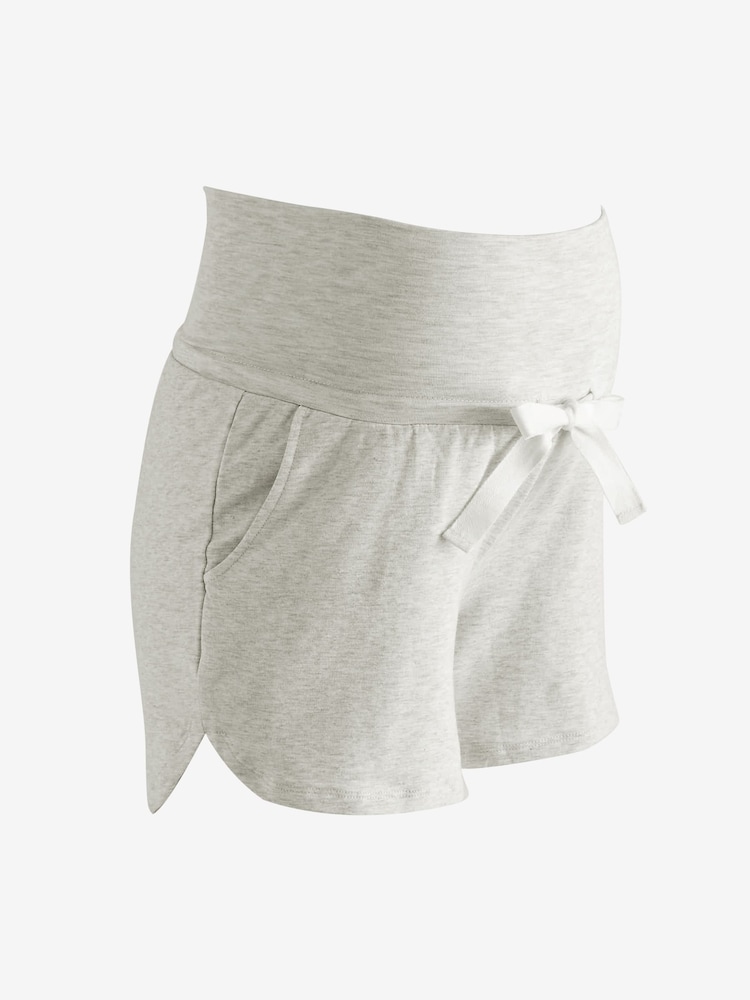 Seraphine Blue Essential Jersey High Waist Maternity Shorts 2 Pack - Image 13 of 13