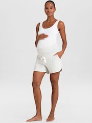 Seraphine Blue Essential Jersey High Waist Maternity Shorts 2 Pack - Image 9 of 13