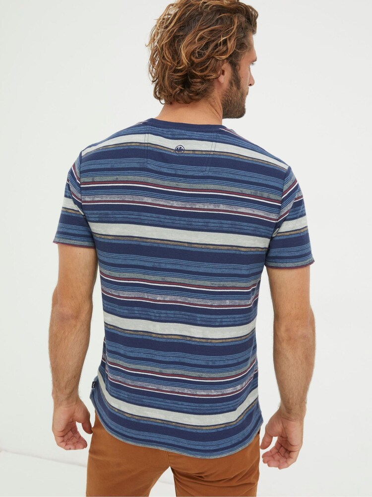 FatFace Blue Trescowe Stripe T-Shirt - Image 2 of 5