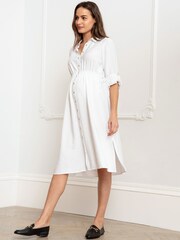 Seraphine robe chemise blanche de maternité - Image 8 de 10