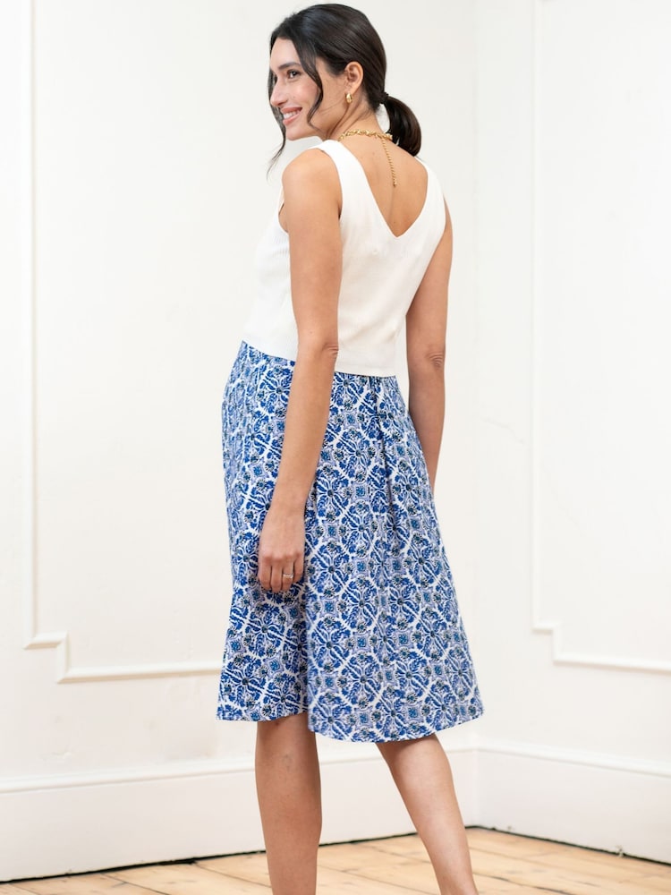 Seraphine Blue Seamless Over Bump Maternity Dress - Image 2 of 8
