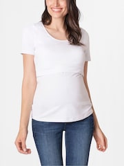 Seraphine Maternity & Nursing Black T-Shirts Twin Pack - Image 4 of 6