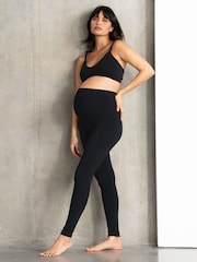 Seraphine Seamless Post-Maternity Black Leggings - Image 1 of 5