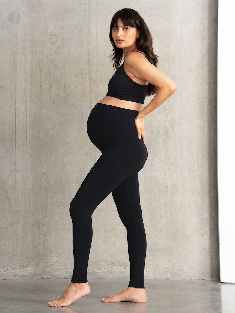 Seraphine Seamless Post-Maternity Black Leggings - Image 3 of 5