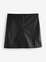 Black Faux Leather Mini Skirt - Image 6 of 7