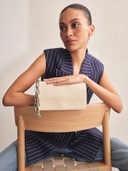 White Chain Croc Clutch Bag - Image 2 of 8