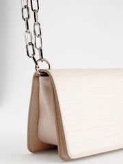 White Chain Croc Clutch Bag - Image 7 of 8
