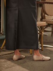 Black Faux Leather PU Column Skirt - Image 5 of 7