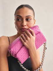 Hot Pink - Gewebte Clutch - Bild 3 von 9