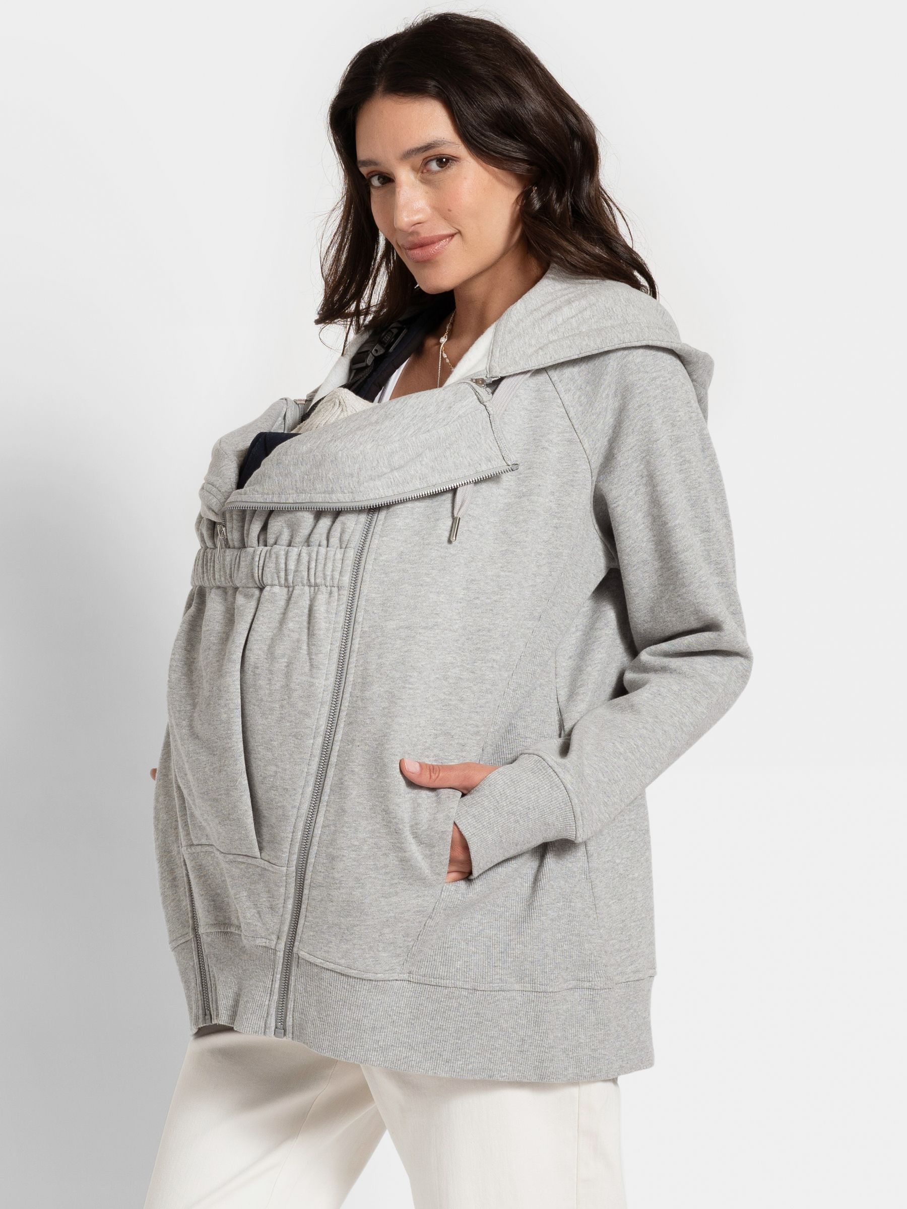 Buy Seraphine Grey 3 In 1 Relaxed Fit Maternity Hoodie from Next USA