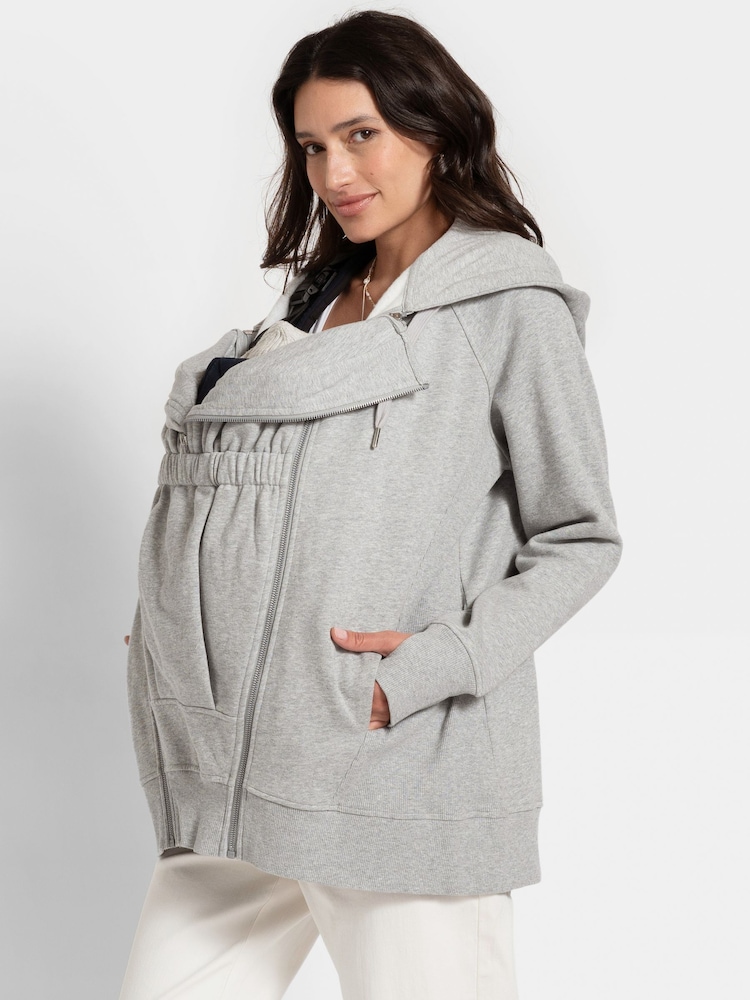 Seraphine Grey 3 In 1 Relaxed Fit Maternity Hoodie - Image 7 of 7