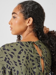 Hush Green Sofia Draped Blouse - Image 4 of 5