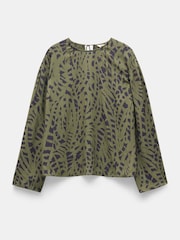 Hush Green Sofia Draped Blouse - Image 5 of 5