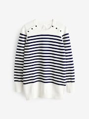 Seraphine Blue Nautical 100% Cotton Maternity and Nursing Jumper - Image 5 of 5