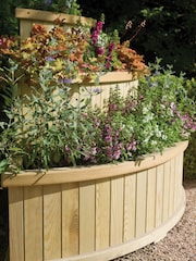 Rowlinson Natural Marberry 3 Tier Cascade Garden Planter - Image 2 of 4