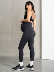 Seraphine Black Bump & Back Support Maternity Black Leggings - Image 2 of 6