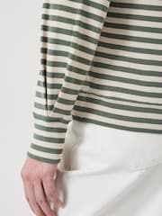 Hush Green Stripe Emily Puff Sleeve Sweatshirt - Image 4 of 5