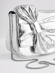 Silver Bow Clutch Bag - Image 8 of 9