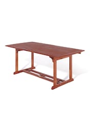 Rowlinson Honey Brown Bali Garden Dining Set with Parasol - Image 3 of 6