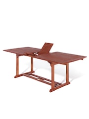 Rowlinson Honey Brown Bali Garden Dining Set with Parasol - Image 4 of 6