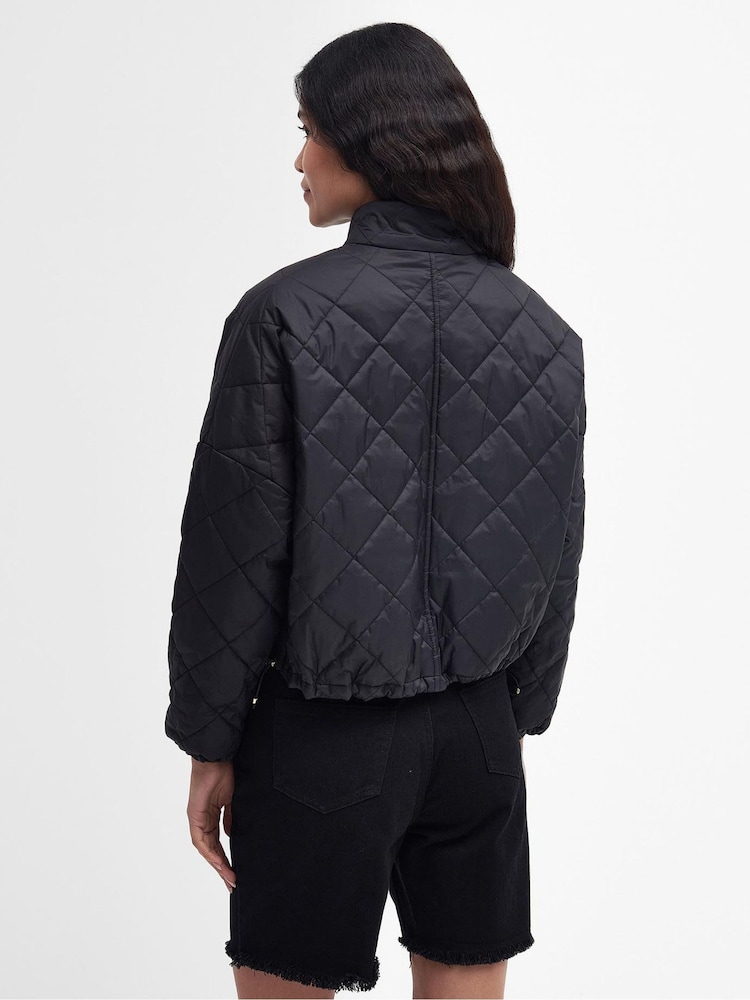 Barbour® International Black Hamilton Quilted Bomber Jacket - Image 2 of 8 Barbour® International Black Hamilton Quilted Bomber Jacket - Image 2 of 8