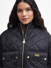 Barbour® International Black Hamilton Quilted Bomber Jacket - Image 4 of 8