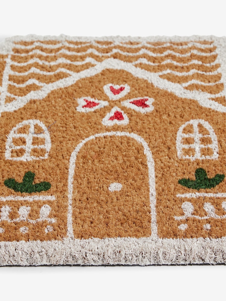 Natural Christmas Gingerbread House Doormat - Image 4 of 4