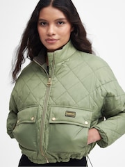 Barbour® International Black Hamilton Quilted Bomber Jacket - Image 4 of 6