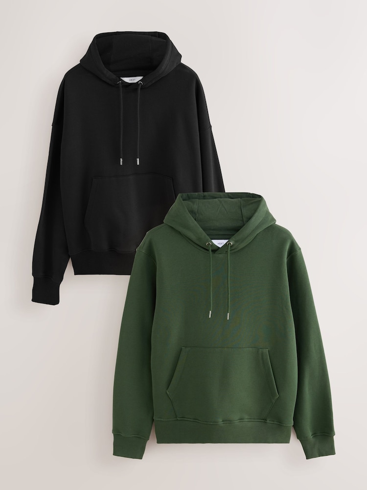 Svart/Khaki - Huvtröja 2 Pack - Bild 1 av 11