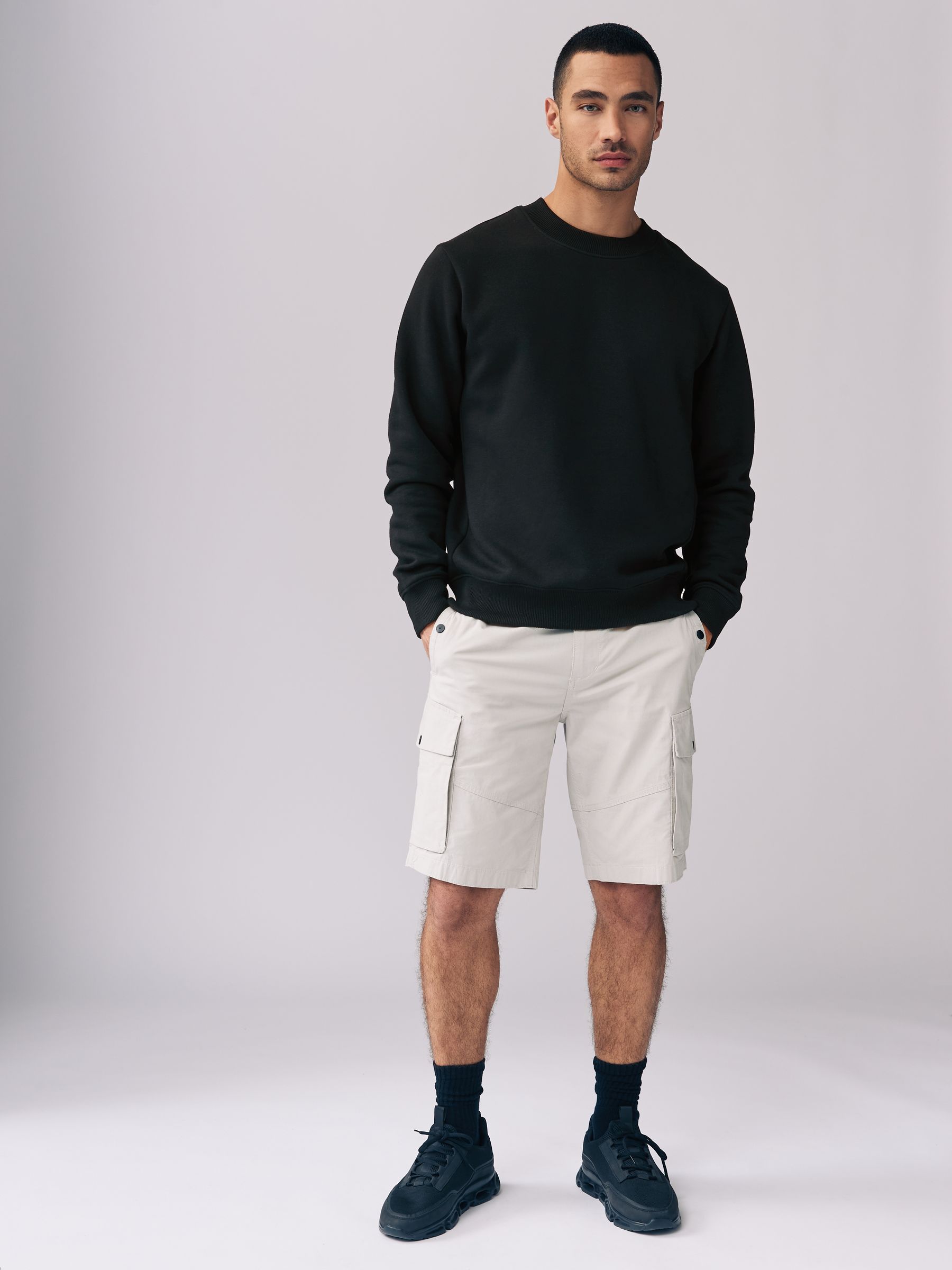 Buy Black/Grey 2Pk Crew Sweatshirts 2 Pack from the Next UK online shop
