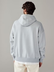 Ice Grey Oversized Cotton Rich Jersey Fabric Hoodie - Image 4 of 8