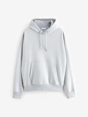 Ice Grey Oversized Cotton Rich Jersey Fabric Hoodie - Image 6 of 8