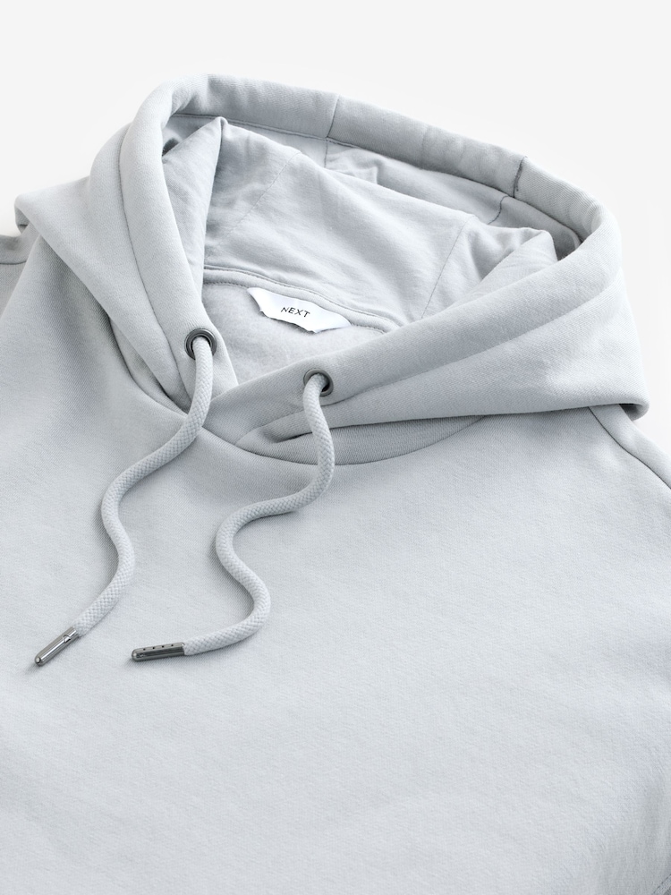 Gris hielo - Sudadera con capucha extragrande en tejido de punto de algodón - Imagen 8 de 8 Gris hielo - Sudadera con capucha extragrande en tejido de punto de algodón - Imagen 8 de 8