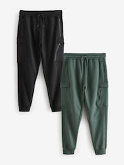 Black/Khaki Utility Joggers 2 Pack - Image 1 of 14